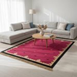 Cotton Panja Dhurrie Rug for Living Room Seating Decor