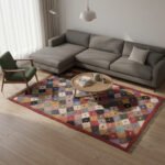 Kilim Wool Jute Rug, Handmade Flatweave Area Rug for Living Room Bedroom