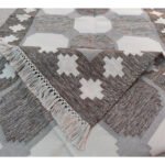 Indian Cotton Panja Dhurrie Rug for Center Table Area, Reversible Flatweave - Image 3