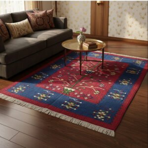 One-of-a-Kind: Artisan Panja Weave Reversible durry