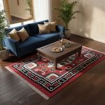 Anti-Skid Texture: Tightly Woven Panja Flatweave Rug