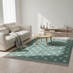 Traditional Indian Cotton Dhurrie Rug, Handwoven Panja Flatweave Reversible