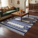 Heritage Flatweave: Hand-Woven Cotton rug.