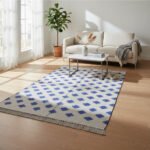 Handmade Cotton Flatweave Rug, Panja Dhurrie Reversible Indoor Outdoor