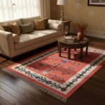 Handmade Cotton Panja Dhurrie Rug for Living Room Center Table