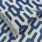 Handmade Cotton Dhurrie Rug, Flatweave Area Rug for Living Room Bedroom - Image 3