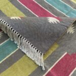 Indian Handwoven Cotton Dhurrie Rug for Large Living Room - Image 3