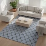 Cotton Flatweave Area Rug, Handmade Dhurrie for Living Room Bedroom