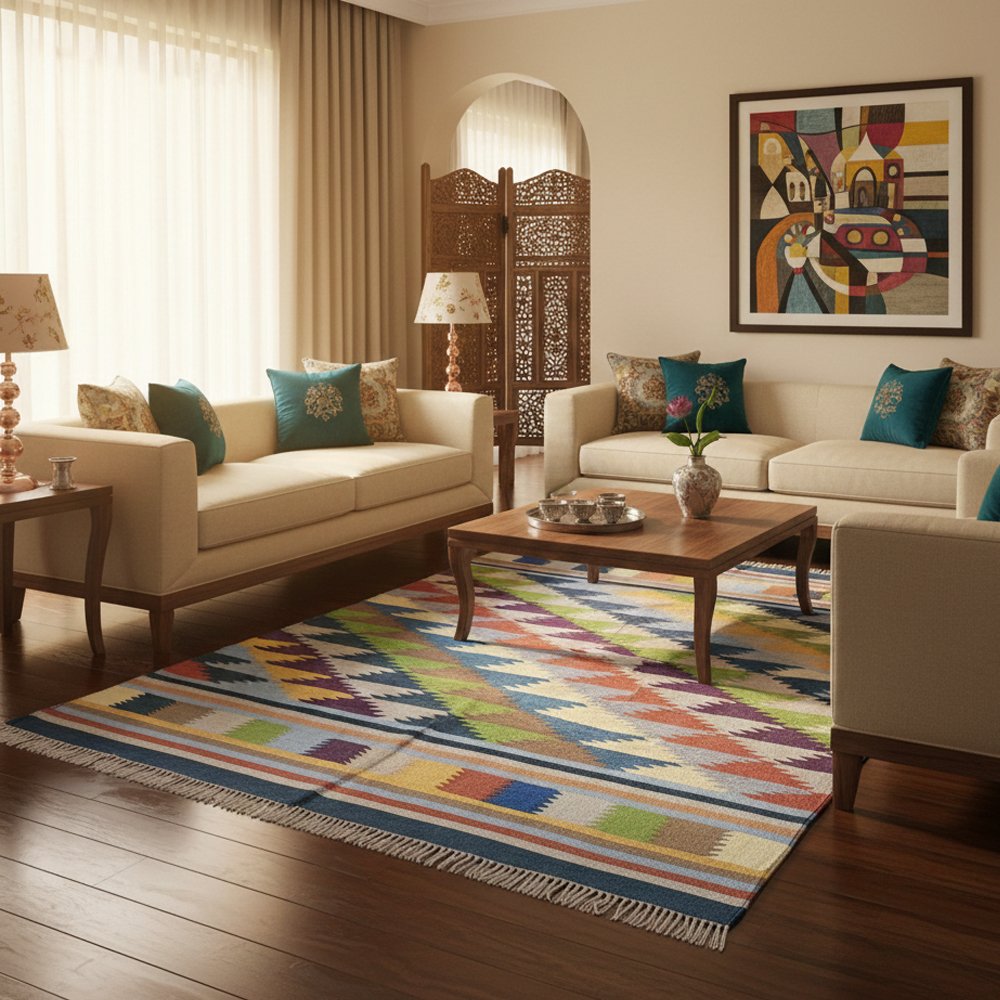 17 Premium Flatwoven Cotton Dhurrie (Copy) - Image 1