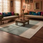 Reversible Cotton Dhurrie Rug, Handmade Panja Flatweave Area Rug