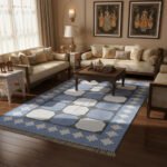 Cotton Panja Dhurrie Rug for Center Table Decor, Reversible Flatweave