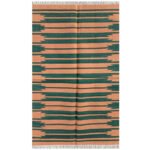 Handcrafted Cotton Panja Dhurrie Rug, Traditional Flatweave Reversible - Image 2