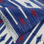 Large Cotton Dhurrie Area Rug, Handwoven Flatweave for Living Room - Image 3