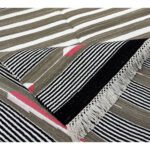 Handmade Handwoven Flatweave Cotton Dhurrie Rug – Reversible Panja Weave - Image 3
