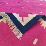 Cotton Panja Dhurrie Rug for Living Room Seating Decor - Image 3