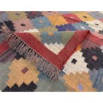 Kilim Wool Jute Rug, Handmade Flatweave Area Rug for Living Room Bedroom - Image 3