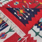 Cotton Panja Dhurrie Rug, Handmade Flatweave for Bedroom Living Room - Image 3