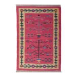 Handmade Cotton Panja Dhurrie Rug for Coffee Table Area Decor - Image 2