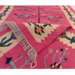 Handmade Cotton Panja Dhurrie Rug for Coffee Table Area Decor - Image 3