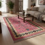 Cotton Panja Dhurrie Rug for Living Room Interior Design