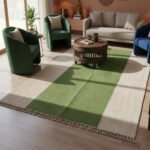 Cotton Panja Dhurrie Rug Handmade, Lightweight Flatweave durry