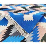 Designer Flatwoven Cotton Area Rug – Hand-Made - Image 3