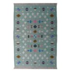 Handwoven Cotton Panja Dhurrie Rug for Dining Room Decor - Image 2