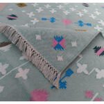 Handwoven Cotton Panja Dhurrie Rug for Dining Room Decor - Image 3