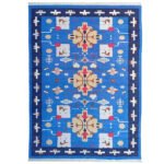Indian Cotton Dhurrie Area Rug, Handwoven Reversible Flatweave - Image 2