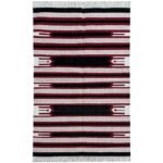 Traditional Panja Cotton Dhurrie Rug, Handwoven Reversible Flatweave - Image 2