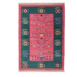 Handmade Cotton Panja Dhurrie Rug for Living Room Modern Decor - Image 2