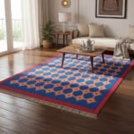 Cotton Panja Dhurrie Rug for Living Room Sitting Area