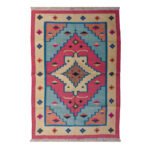 Indian Cotton Panja Dhurrie Rug for Coffee Table Decor - Image 2