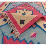 Indian Cotton Panja Dhurrie Rug for Coffee Table Decor - Image 3