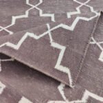 Flatwoven Cotton Panja Dhurrie Rug, Traditional Indian Handmade - Image 3