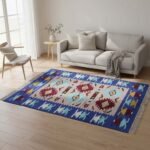 Cotton Panja Dhurrie Rug for Dining Room & Seating Area