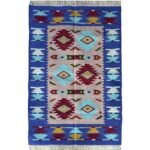Cotton Panja Dhurrie Rug for Dining Room & Seating Area - Image 2