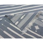 Artisan Made Flatwoven Cotton Dhurrie Rug – Handcrafted & Reversible - Image 3