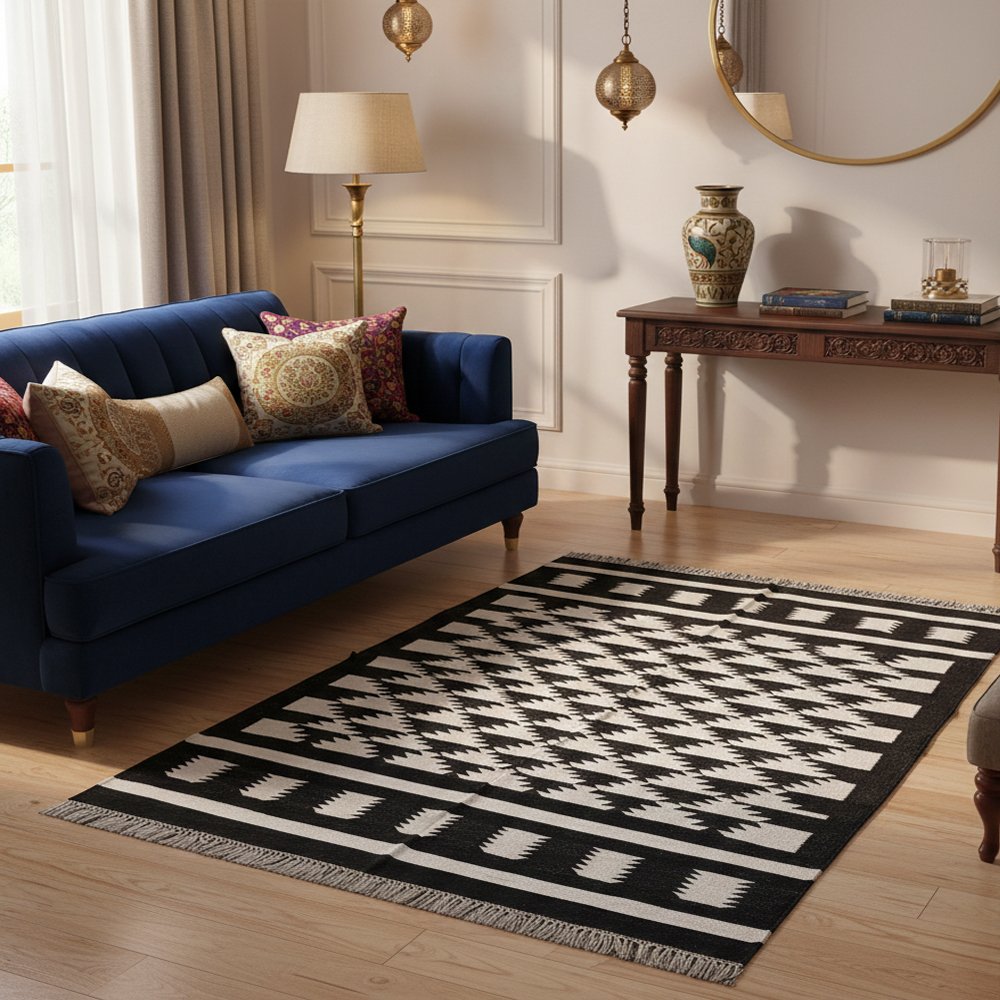 53 Purely Cotton: Hand-Woven Flatweave Perfection - Image 1