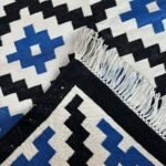 Cotton Panja Dhurrie Rug for Center Table Cotton Flatweave - Image 3