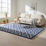 Cotton Panja Dhurrie Rug for Living Room Boho Decor