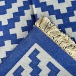Cotton Panja Dhurrie Rug for Living Room Boho Decor - Image 3