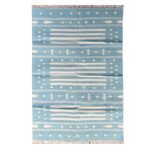 Mid-Century Modern Hand-Woven Cotton Flatweave - Image 2