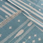 Mid-Century Modern Hand-Woven Cotton Flatweave - Image 3