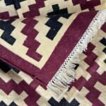 Cotton Panja Dhurrie Rug for Center Table Traditional Style - Image 3