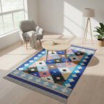 Signature Heritage: Hand-Loomed Panja Weave Cotton Rug