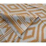 Washable Wonders: Hand-Made Flatwoven Cotton Dhurrie - Image 3