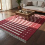 Cotton Panja Dhurrie Rug for Coffee Table Indoor Rug