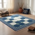 Statement Piece: Large Hand-Woven Cotton Living Room Rug