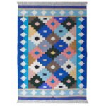 Signature Heritage: Hand-Loomed Panja Weave Cotton Rug - Image 2